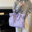 Dung Tích Lớn Nhẹ Di Động Túi Đeo Vai Đi Lại Túi Tote Nhiều Màu Sắc Nylon Túi Vải Lưu Trữ Vải