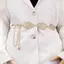 PNPIA- Thời Trang Đơn Giản Openwork Lá Trang Trí Dây Xích Thắt Lưng Mỏng Dây Xích Nữ Trang Trí Dây Thắt Lưng Đầm Kim Loại Trang Sức Phụ Kiện