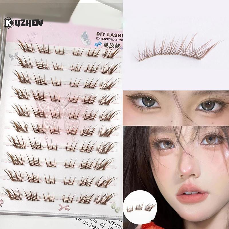 KUZHEN Không Cần Keo Cáo Hiệu Ứng Mắt Lông Mi Giả Lông Mi Tự Dính Có Thể Tái Sử Dụng DIY Phân Đoạn Thi Cánh Lash Nối Dài Sử Dụng Hàng Ngày HOT
