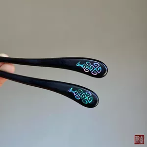 WHX {Fu Gourd} Kẹp tóc không phải kiểu Âu Màu tím Ánh sáng màu nâu Kẹp tóc Trung Quốc mới Kẹp tóc phong lan Kẹp tóc Trung Quốc