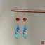 WHX-Earrings {Muzhu} Bông tai thủ công không mờ Bông tai mã não Bông tai lông cừu Hoa lá tre Bông tai thả nước Bông tai phong cách Trung Quốc mới Phụ kiện sườn xám phong cách Trung Quốc