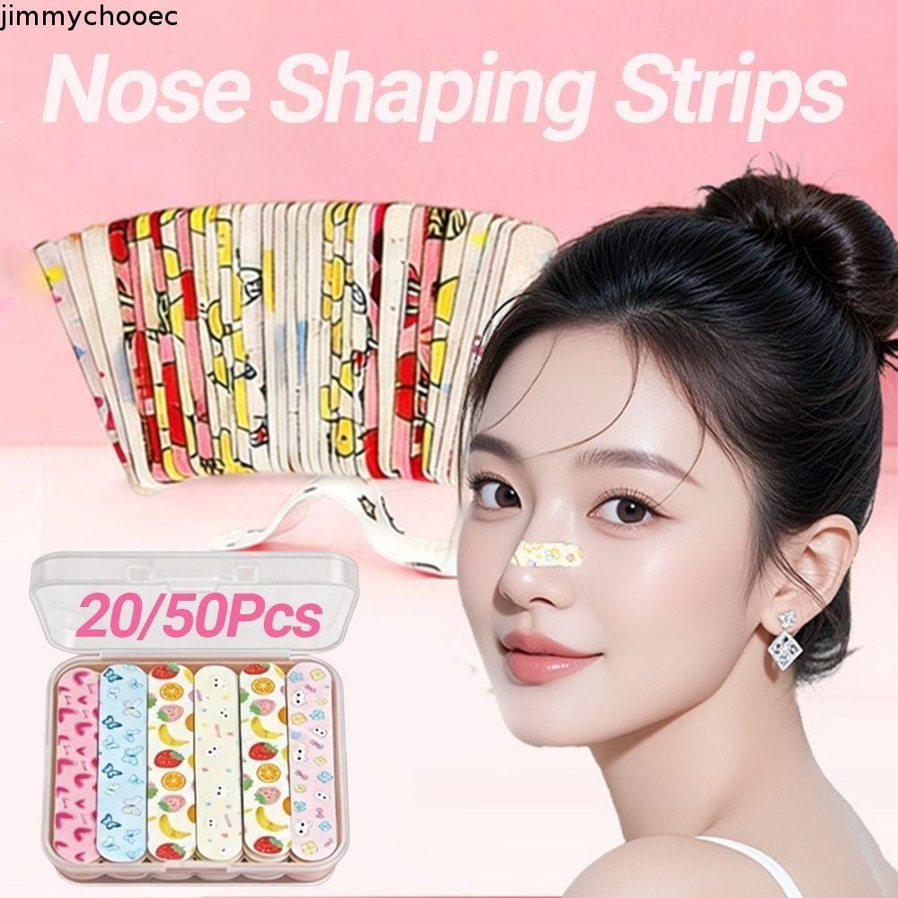 JIMMYCHOOEC 20 / 50 Dải định hình mũi, Hỗ trợ trí nhớ 16D Nhãn dán giảm béo hình mũi tinh tế, Nâng cầu có thể điều chỉnh thoáng khí Hỗ trợ bên ngoài