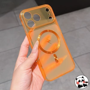 Ốp Điện Thoại Từ Tính Cho Samsung Galaxy A17 F17 M17 A16 A15 M15 F15 A14 A13 M13 A12 M12 F12 5G 4G Vỏ Kinh Doanh Dễ Thương Mờ Trong Suốt Mềm Mại Vỏ Sạc Không Dây