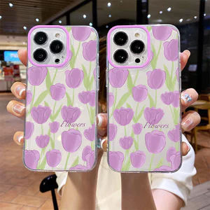 Ốp lưng iPhone trong suốt chống sốc họa tiết hoa hồng iP-7/8Plus/XSMax/11/12/13/14/15/16/17/Pro/ProMax