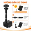 Đài Phun Nước Năng Lượng Mặt Trời – Chống Mưa IP65, Đa Dạng Kiểu Phun, Phù Hợp Cho Hồ Cá & Non Bộ