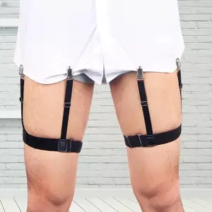 ECK Nam Áo Sơ Mi Ở Lại Thắt Lưng Chống Trơn Trượt Loing Kẹp Quý Ông Chân Đùi Treo Garters Dây Đeo Thời Trang Co Giãn Đồng Nhất Áo Nẹp HOT
