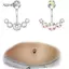 AqToCna Pha Lê Bụng Nút Nhẫn Rốn Nhẫn Zircon Tòn Ten Cơ Thể Bụng Barbell Trang Sức Xuyên Bụng Nút Nhẫn Dành Cho Nữ Bụng Rốn Stud Nhẫn AqToCna