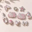 Set Charm Hello Kitty Bạc Hồng Kawaii Cao Cấp, Bộ Charm Nơ Dâu Tây Bướm Sao Dễ Thương Trang Trí Dép