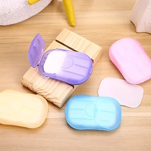 Hộp 20 Miếng Xà Phòng Giấy Du Lịch 1 Lần - Tiện Lợi - Xà Bông Rửa Tay, Xà Phòng Giấy Khô Bỏ Túi