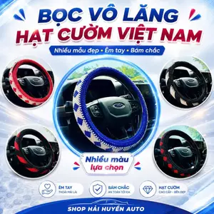 Bọc vô lăng hạt cườm hạt ngọc trai Việt Nam cao cấp chống trơn trượt chống mồ hôi tay cho xe 4 chỗ 5 chỗ 7 chỗ xe tải