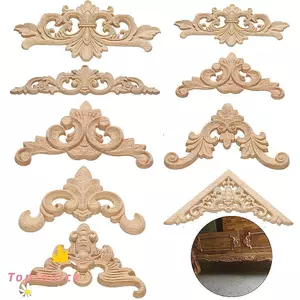 TOPTOOLCX Các Bức Tượng Nhỏ Gỗ Thủ Công Nhiều Phong Cách Nội Thất Phần Hoa Tự Nhiên Khắc Gỗ Trang Trí