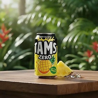 Tams Zero Calorie 355ml không đường không calo Hàn Quốc vị dứa có gas nhẹ, thanh mát giải khát