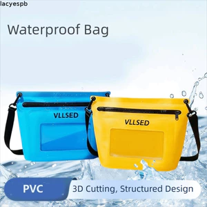 Túi bơi LACYES, Túi khô chống nước PVC chống nước bắn tung tóe, Túi dưới nước có dây kéo Đóng cửa trong suốt Túi đeo vai dung tích lớn Điện thoại di động Túi chống nước đi bè