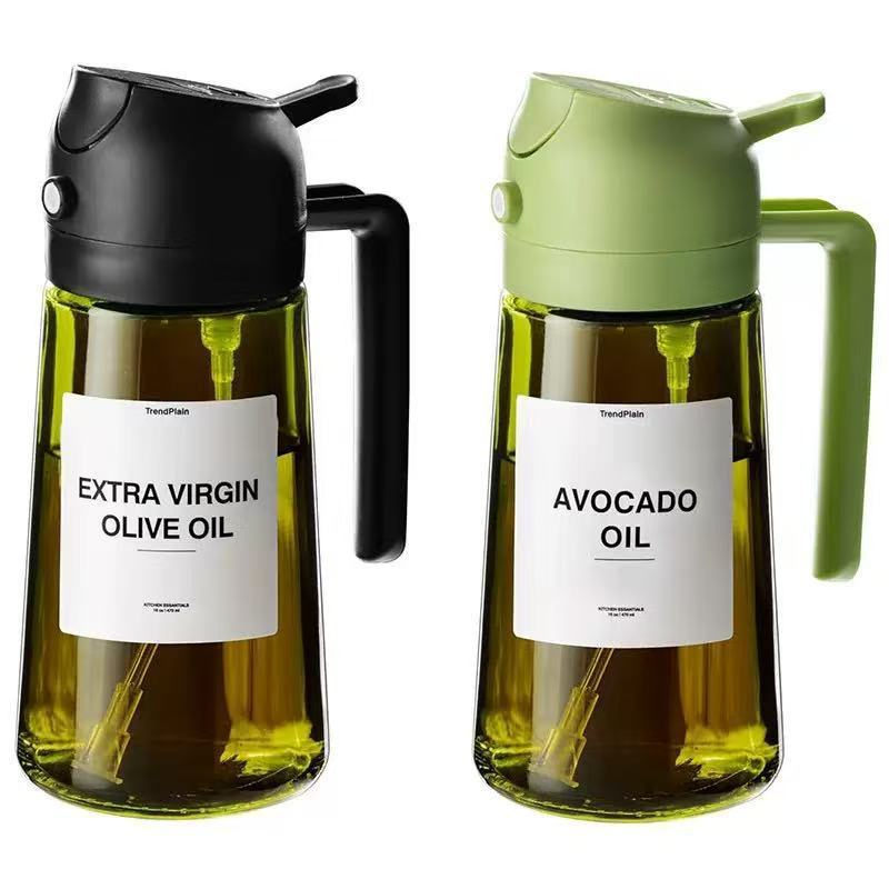 Cung cấp độc quyền Xịt dầu có thể phun đổ tích hợp Chai dầu thủy tinh công dụng kép Atomizing Shading Máy phun dầu ô liu US9D