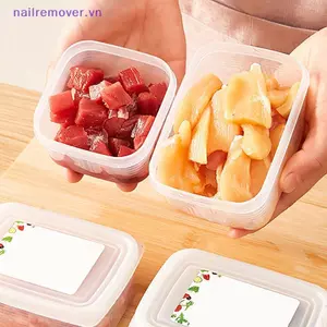 Hộp Bảo Quản Thịt Đông Lạnh Di Động Tủ Lạnh Rau Quả Tươi Giữ Hộp Đựng Phô Mai Trong Suốt Nhà Bếp MỚI