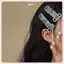 JRP Kẻ Sọc Kim Cương Giả Nơ sel Tóc Cho Nữ Tính Khí Ngọt Kẹp Tóc Cao Cấp Bên Nổ Kẹp Phụ Kiện Tóc Thời Trang JRP