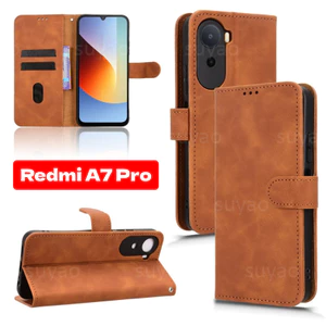 Dành Cho Redmi A7Pro A7 Pro 4G 2026 Vỏ Điện Thoại Đứng Da Lật RedmiA7Pro A5 RedmiA5 A3 A3X Ví PU Chống Sốc Chống Rơi Giá Đỡ Từ Tính Ốp Lưng Silicon