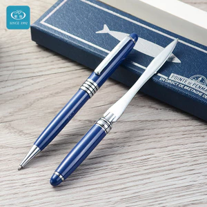 Retro Thời Trang Thư Dụng Cụ Mở Bút Bi Bút Quà Tặng Kim Loại Trung Bình Bút Dầu Quà Tặng Công Ty Có Thể W1KG