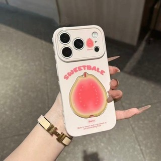 3D DIY Cam Lê Trái Cây Trường Hợp Điện Thoại Cho iPhone 17 16 15 14 13 12 11 Pro Max 16 15 14 Plus