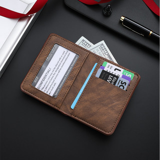 Ví nam Slim Bifold Da PU Hàng ngày Thẻ tín dụng ID Lưu trữ Ví kích thước bỏ túi di động