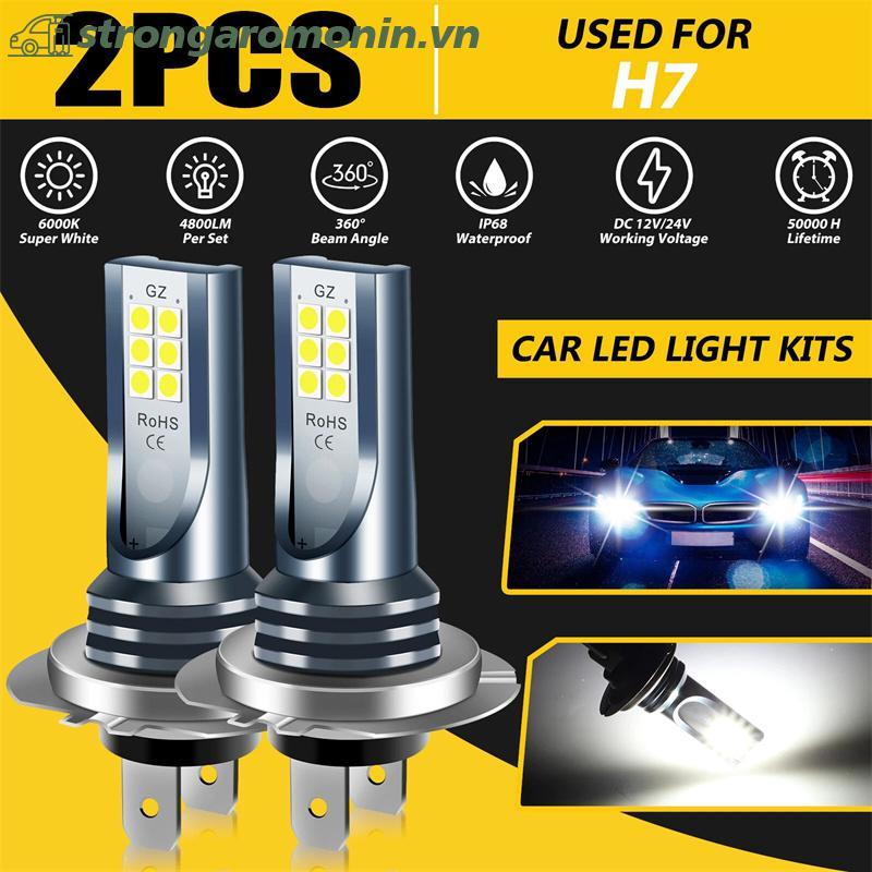 ST 2 Chiếc H7 LED Bóng Đèn Pha Ô Tô 110W 6000K Siêu Sáng Chống Thấm Nước ST