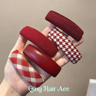 Rượu Vang Đỏ Nổ bb Kẹp Nữ Trán Tóc Gãy Bên Kẹp Tóc Cao Cấp Đầu Lưng Gãy Tóc Mũ Đội Đầu Sang Trọng