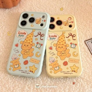 Dành Cho IPhone 17 16 15 14 plus 13 12 11 Pro Max 7 8 Plus Màu vàng ngôi sao gấu con trường hợp điện thoại