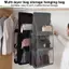 BeautifulHomeA 6 Nhà Thơ Treo Túi Xách Người Tổ Chức Cho Tủ Quần Áo Màu Xám Chống Thấm Nước Túi Bảo Quản Cửa Tường Trong Suốt Túi Khô Có Móc Treo VN
