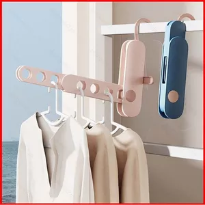 ST2 4 Móc Treo Quần Áo Gấp Nhiều Lỗ Tiết Kiệm Không Gian Sắp Xếp Di Động Cho Tủ Quần Áo Cửa Ban Công Sử Dụng TS2