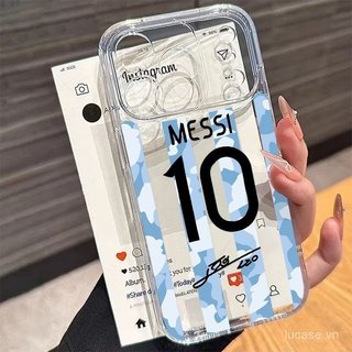 Ốp điện thoại trong suốt trong suốt Màu xanh tương phản sọc không 10 Số Thích Hợp Cho iPhone 17promax 16promax 17 16 15 promax 14 13 12 11 pro max xr xs 12promax Vỏ Silicon Linh Hoạt