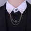 PYCOU Cổ Ngôi Sao Dây Xích Thổ Cẩm, Kim Loại Kim Cương Giả Áo Sơ Mi Cổ Pin, Vàng Bạc Phù Hợp Với Phụ Kiện Cổ Trang Sức Ve Áo Pin