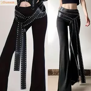 OUSXA Punk Thắt Lưng, Da PU Cực Dài Hiphop Jeans Thắt Lưng, Quần Jean Trang Trí Y2K Cá Tính Eo Trang Trí Phụ Kiện Dây Thắt Lưng Trang Trí Thắt Lưng Phụ Kiện