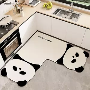 VFZ L-Shape Thấm Hút Sàn Nhà Bếp Thảm Dài Diatomite Thảm Nhà Bếp Mềm Có Thể Giặt Thảm Màu Trơn Phòng Tắm Lối Vào Thảm Cửa OTE