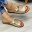 Dép Sandal Nữ Màu Trơn Da PU Thoáng Khí Dép Thích Hợp Cho Cắm Trại Đi Bộ Trong Nhà