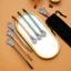 Thép không gỉ 304 Silicone Uống Ống Hút Sáng Tạo Có Thể Tháo Rời Cà Phê Trà Madai Trà Rơm Thìa Đài Loan 6LIF