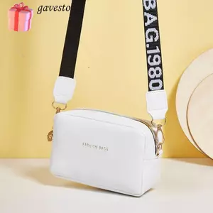 Túi Messenger thông thường GAVESTO, Ví du lịch Dây đeo chữ rộng Túi xách nữ, Túi đeo vai bằng da PU vuông