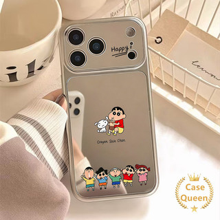 Cho iPhone 17 16 15 11 13 14 12 Pro Max 7 8 14 Plus XR X XS Max Phim hoạt hình dễ thương Crayon Shin chan Vỏ gương tức thì