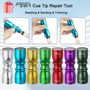 GAVESTO Cue Tip Shaper, Công cụ cắt tỉa đầu đa chức năng 3 trong 1, Máy tạo hình chuyên nghiệp đầy màu sắc bền bỉ Máy sục khí Tapper Billiard Snooker Bể bơi