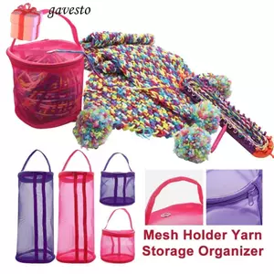 Túi đựng sợi GAVESTO, Túi đan tròn di động, Túi đựng sợi lưới Bộ sắp xếp bóng sợi