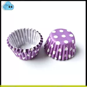 Giấy lót giấy bánh Mini họa tiết chấm bi, Miếng lót giấy đế cốc Muffin 2,5cm, Hoàn hảo cho bánh kem, bánh cupcake, bánh ngọt