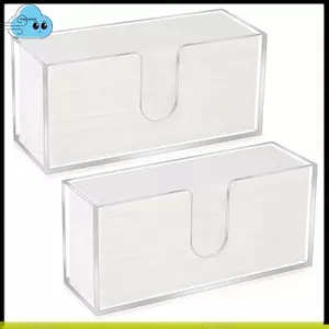 2 Chiếc Acrylic Giấy Đựng Khăn Giấy Đựng Khăn Mặt Bàn Trong Suốt Nhiều Gấp Ba Khăn Ăn Nhà Vệ Sinh, Khăn Giấy Nhà Bếp Cho Phòng Tắm