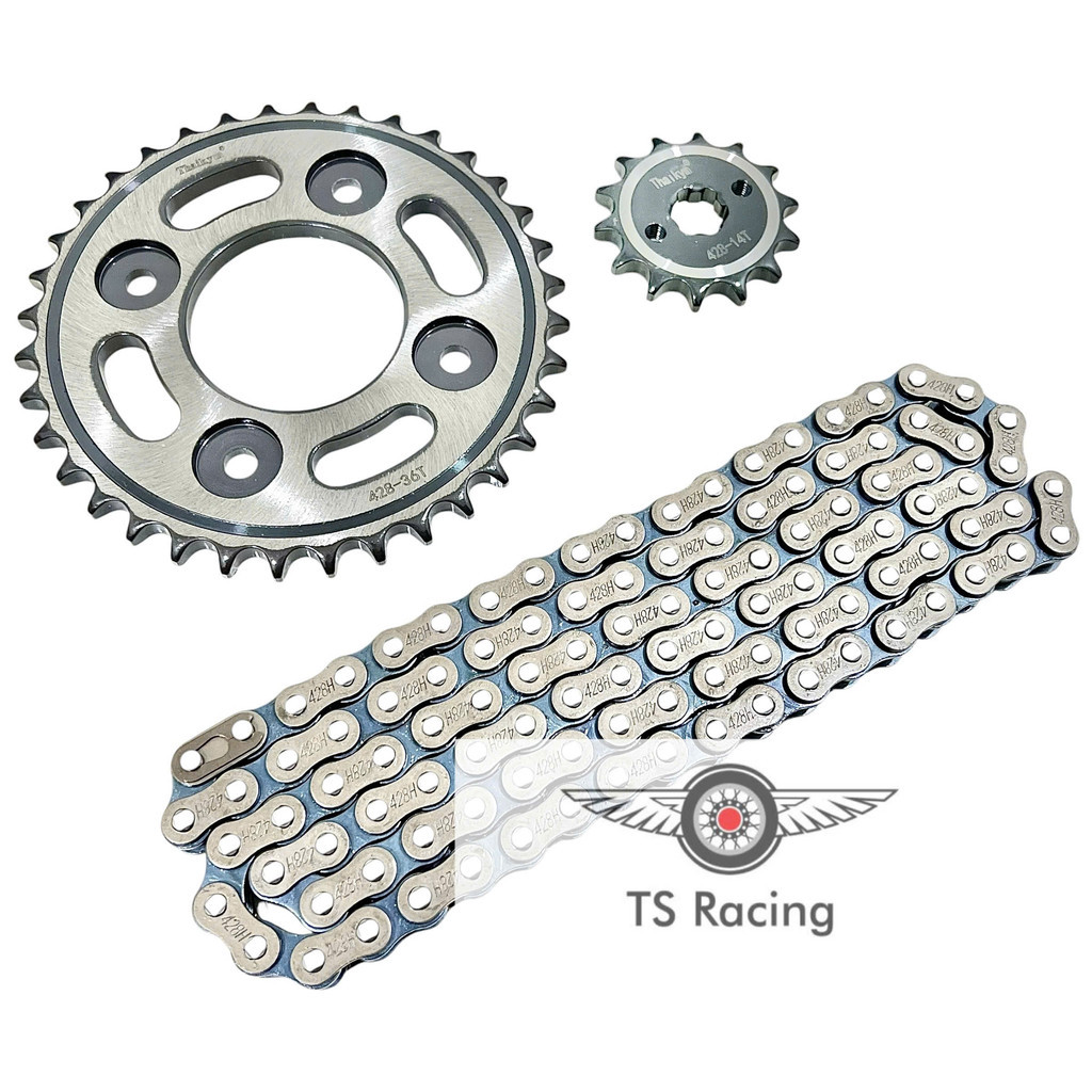 Bộ nhông sên đĩa NSD xích sên ThaiKym thái lan wave rs - wa100 - ws100 - w rsx100 (428H 14-36-106L)