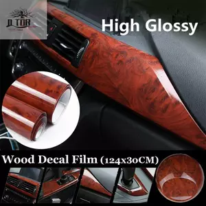 Decal dán nội bộ ô tô chống dầu và dầu mỡ Nhãn dán Vinyl hạt gỗ có độ bóng cao