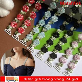 Dây đeo đồ lót hoa hồng METALWRK, Dây đeo áo ngực liền mạch vô hình chống trượt, Lãng mạn với viền ren có thể điều chỉnh Dây đeo vai ren co giãn Váy dự tiệc cưới