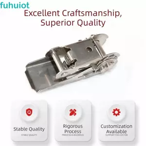 Bộ căng Ratchet bằng thép không gỉ FUHUIOT, Thép không gỉ cao cấp Tuổi thọ cao cấp Dây đeo dày, Khóa kéo hàng hóa thực tế nhỏ gọn có độ bền chắc