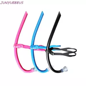 JUNYUE88US Ống thở bơi phía trước bằng silicon, Ống thở huấn luyện bơi có thể điều chỉnh thoải mái, Thiết bị lặn mềm Ống thở lặn bằng silicon Máy bơi trẻ em