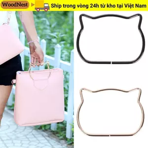 WOODNEST 1 Cặp Túi Mang Nhẫn, Không Dễ Mờ Nhiều Hình Dạng Túi Tay Cầm, Sắt Chắc Chắn Bền Đẹp Phụ Kiện Phần Cứng Hành Lý DIY