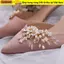SUNKISSD 2 Chiếc (1 Đôi) Kim Cương Giả Kẹp Giày Sáng Bóng Phụ Kiện Tiệc Cưới Cô Dâu Pha Lê Hoa