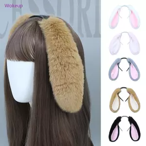 Woke Sáng Tạo Sang Trọng Tai Thỏ Dài Vòng Tóc Dễ Thương Tai Lop Băng Đô Phụ Kiện Tóc Phù Hợp Với Băng Đô Quấn Tóc Hàng Ngày Wea