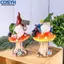 <cosyh>Enchanting Mushroom Gnome Sculpture Durable Resin Ornament for Your Garden Decor